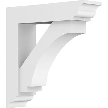 Ekena Millwork Standard Imperial Architectural Grade PVC Bracket With Traditional Ends, 3"W x 12"D x 12"H BKTP03X12X12IMP01